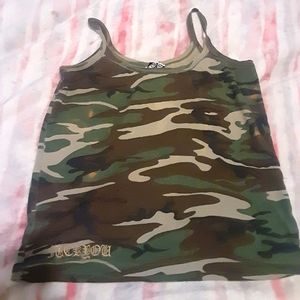 CHROME HEARTS CHAMO WOMANS TANK TOP SIZE LARGE.